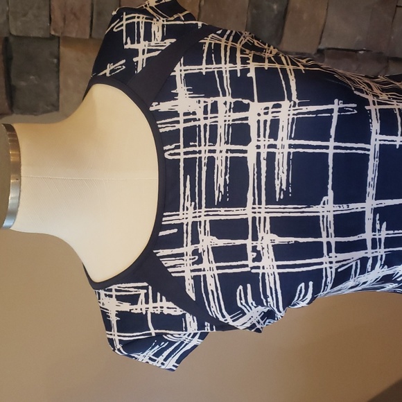 Amazon brand BodyCon blue and white dress size medium - Picture 6 of 11